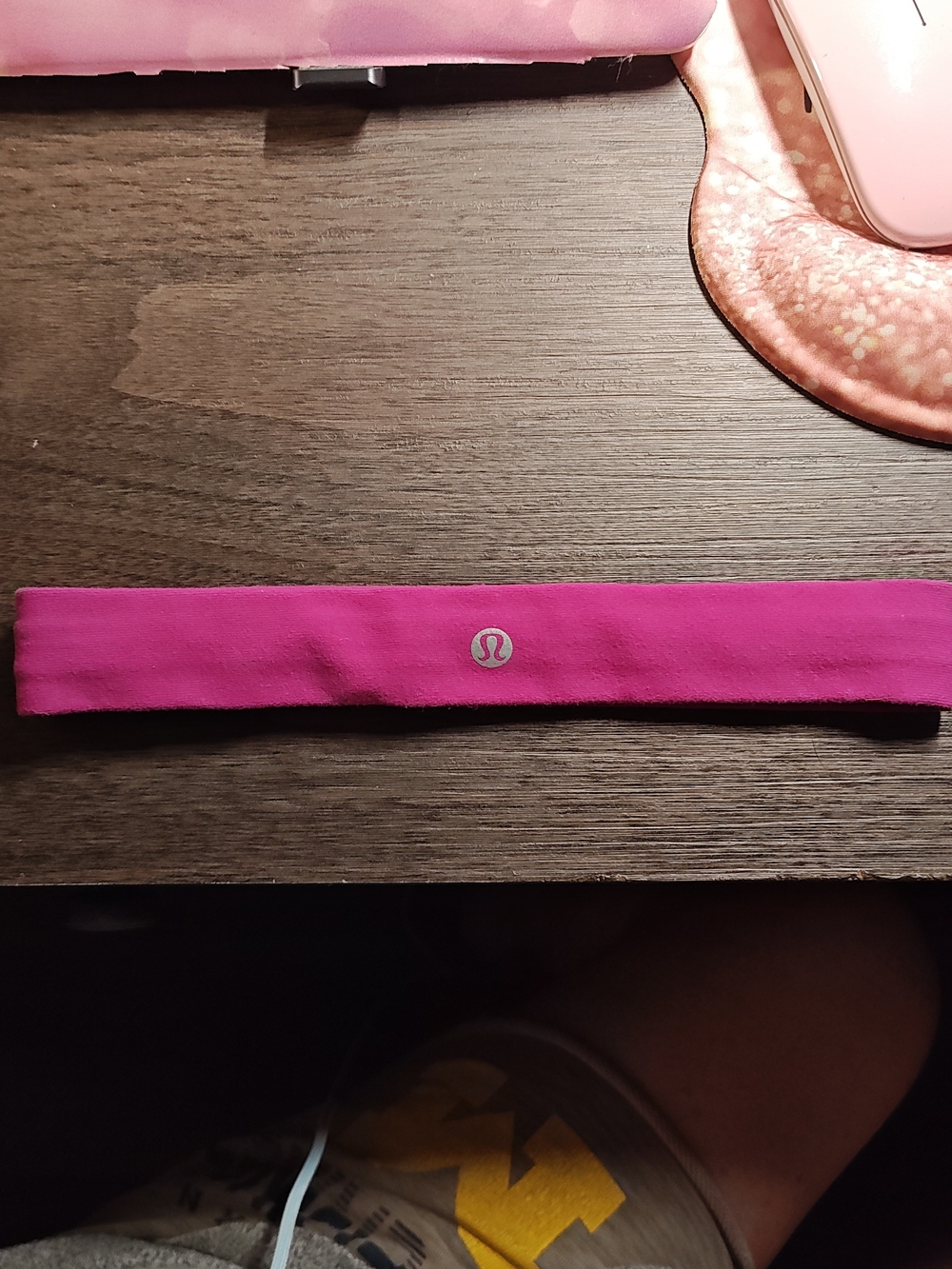 lululemon athletica Magenta Reflective Logo Headband